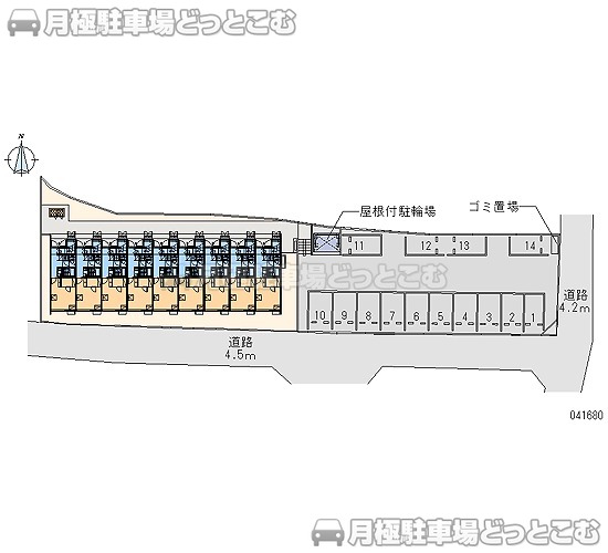 本宮市本宮兼谷平70－1の月極駐車場1