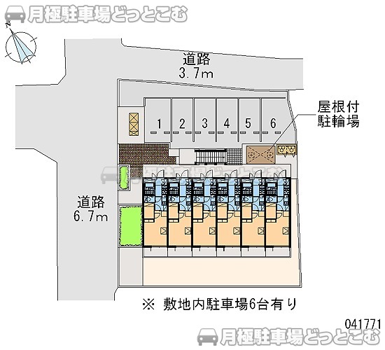 甲府市屋形1－1－5の月極駐車場1