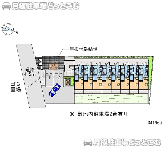 摂津市千里丘2－6－9の月極駐車場2