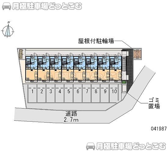 富里市日吉倉266－4の月極駐車場2