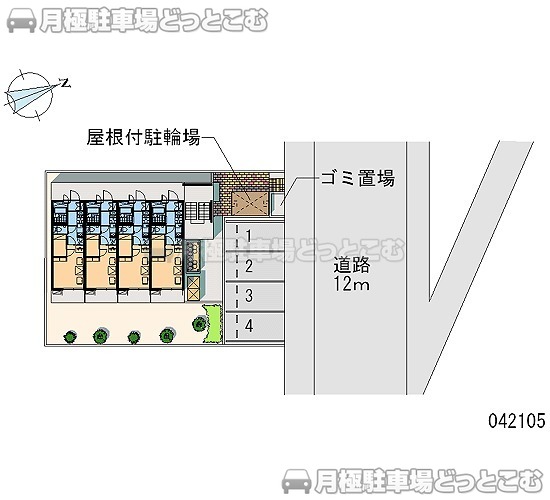 名古屋市天白区中平3－204の月極駐車場1