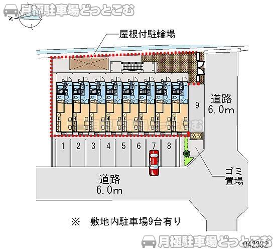 八幡市八幡園内80－2の月極駐車場2