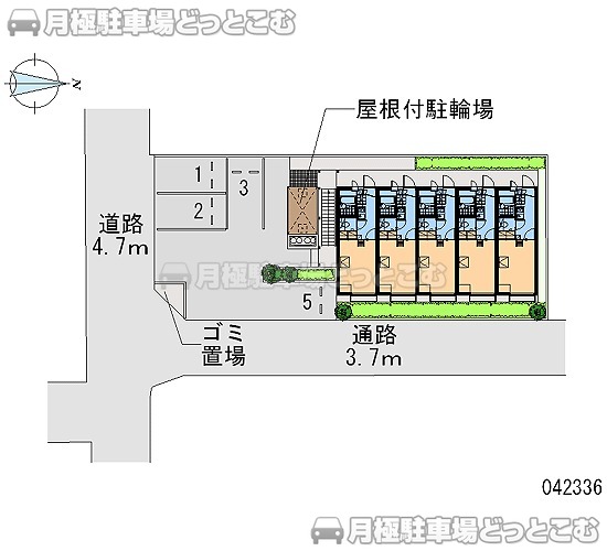 八尾市明美町2－9－14の月極駐車場1