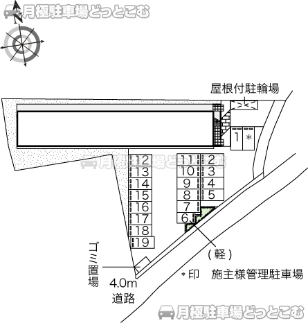 北九州市小倉南区下城野3－10－8の月極駐車場2