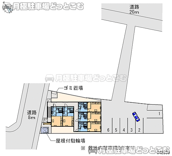 札幌市白石区北郷二条5－6－2の月極駐車場2