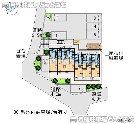 平塚市上平塚14－33の月極駐車場1