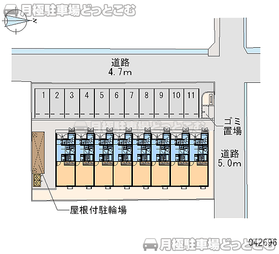別府市内竈1109－2の月極駐車場2
