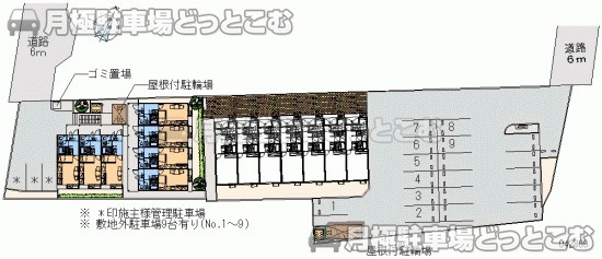 大津市一里山5－7－3の月極駐車場1