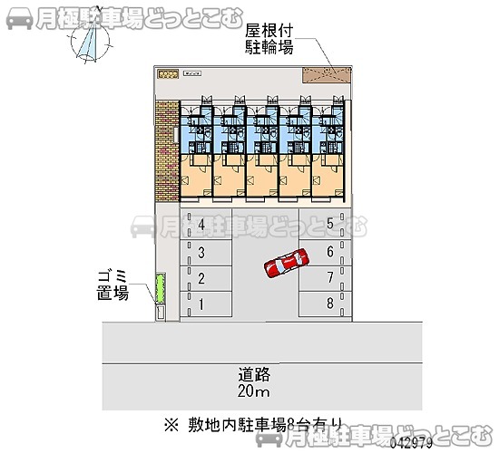 玉野市田井5－2－6の月極駐車場2