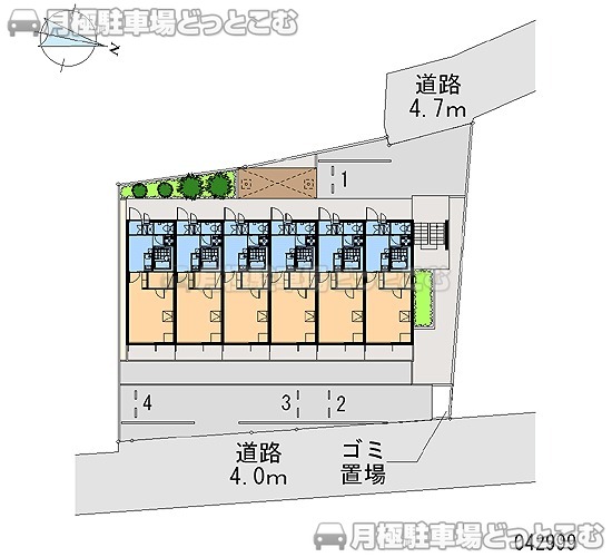 八尾市恩智北町1－365－1の月極駐車場2