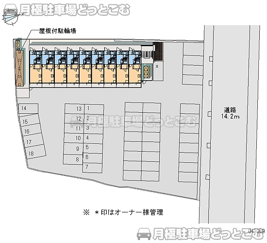 岡山市中区桜橋3－1－7の月極駐車場1