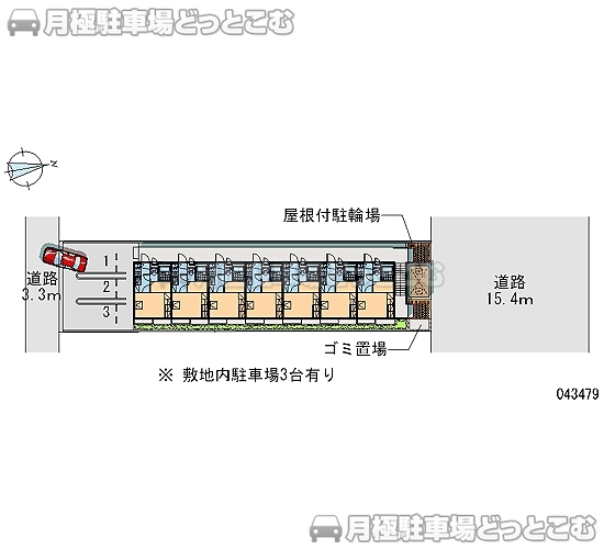 名古屋市千種区小松町5－15－2の月極駐車場2