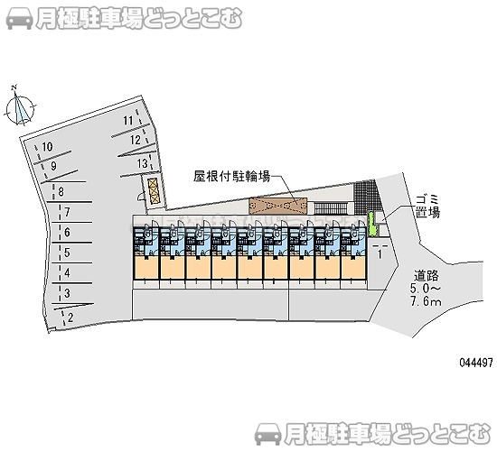 枚方市招提南町2－21－10の月極駐車場1