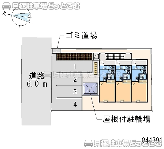 札幌市厚別区厚別中央四条2－20－10の月極駐車場1