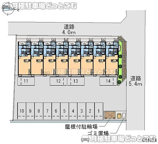 岐阜市六条東2－13－13の月極駐車場1