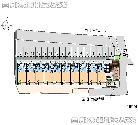 橿原市新賀町385の月極駐車場2