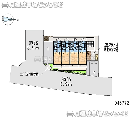 尼崎市浜田町3－24－1の月極駐車場2
