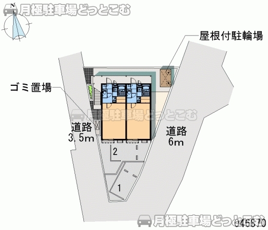 所沢市小手指南1－14－9の月極駐車場2