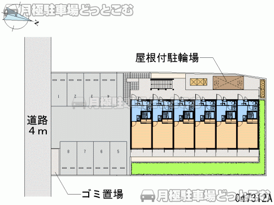 八潮市大曽根630－1の月極駐車場2