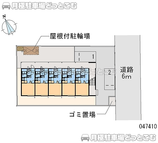 坂戸市中富町73－14の月極駐車場2