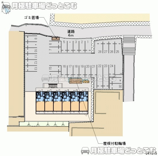 北九州市小倉南区志井6－26－16の月極駐車場1