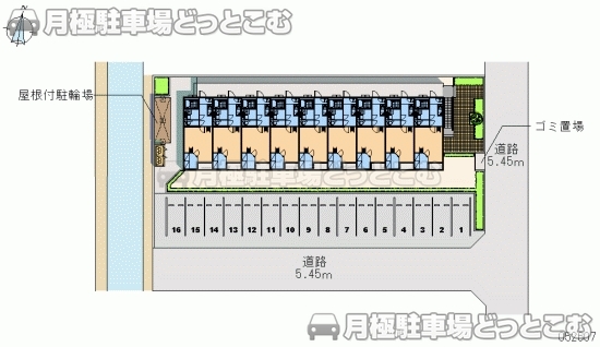岐阜市本荘中ノ町2－2の月極駐車場1