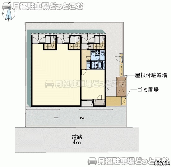 岡山市北区富町1－4－35－5の月極駐車場2
