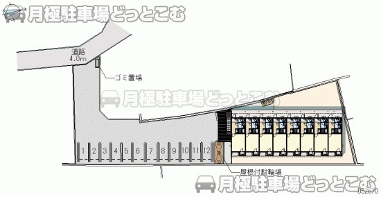 広島市安佐北区亀山2－4－17－5の月極駐車場2