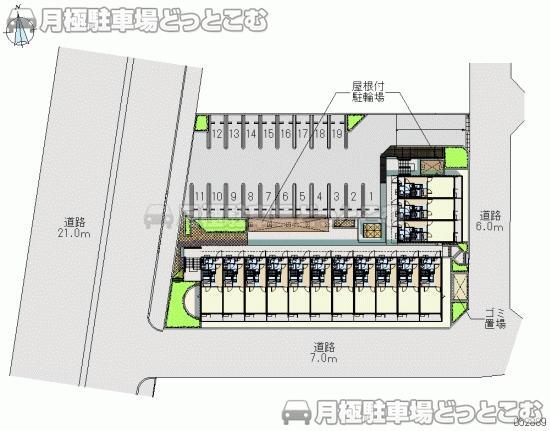 越谷市南荻島424－1の月極駐車場2