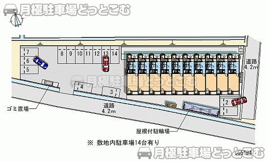 出雲市古志町48－3の月極駐車場2