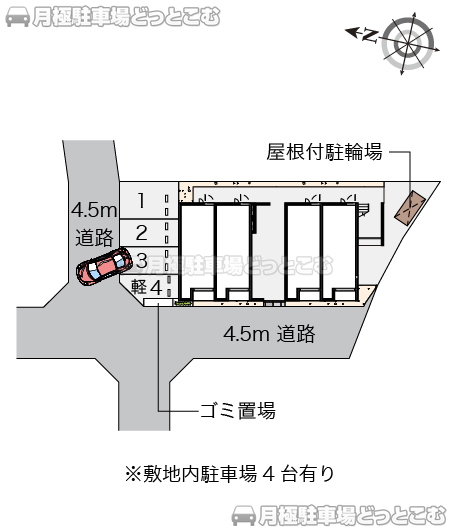 堺市西区上194－5の月極駐車場1