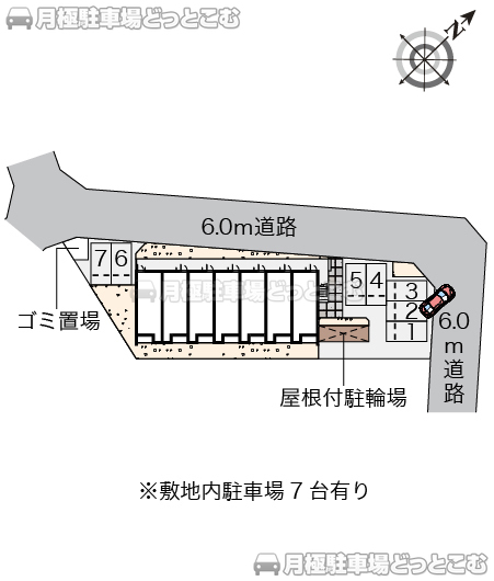 岡山市中区高島新屋敷708－9の月極駐車場2