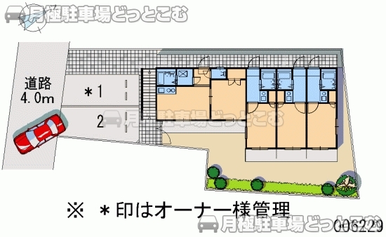 新宿区中井1－12－7の月極駐車場2