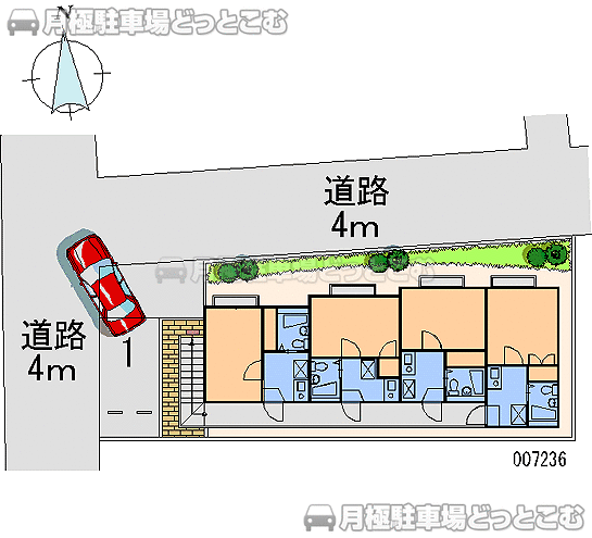 世田谷区宮坂1－46－6の月極駐車場1