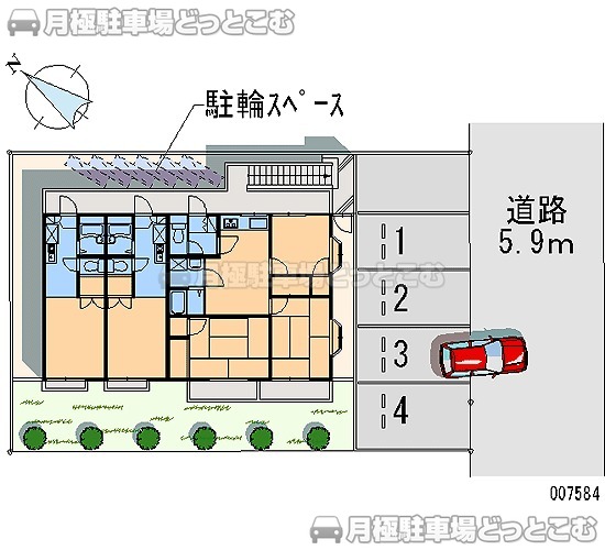 相模原市南区東林間1－8－11の月極駐車場1