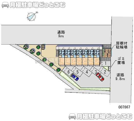 岡山市中区平井6－5－9の月極駐車場1