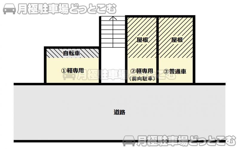 大田区南雪谷1-10-9の月極駐車場3