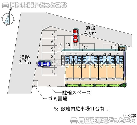 姫路市網干区新在家290－158の月極駐車場1
