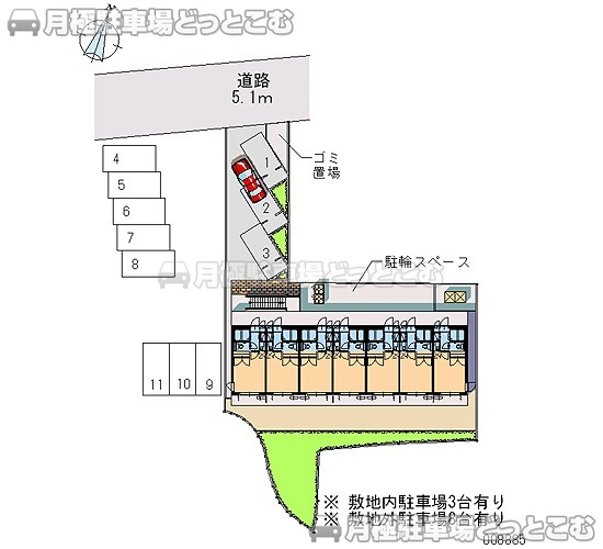 泉佐野市上瓦屋577－2の月極駐車場2