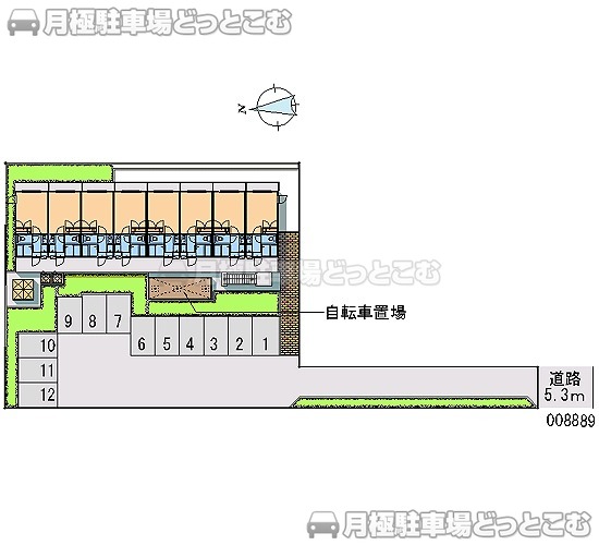 伊丹市北河原4－1－18の月極駐車場1