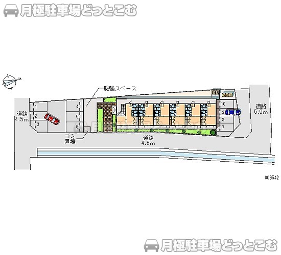伊丹市北本町2－127－1の月極駐車場1