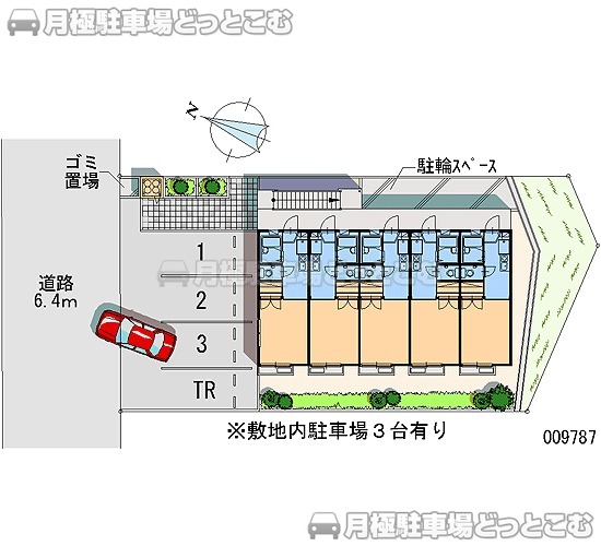 箕面市稲6－14－23の月極駐車場2