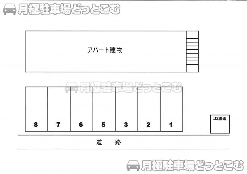 春日井市岩野町2－12－5の月極駐車場3