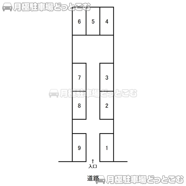 静岡市葵区新通1丁目2-9の月極駐車場3