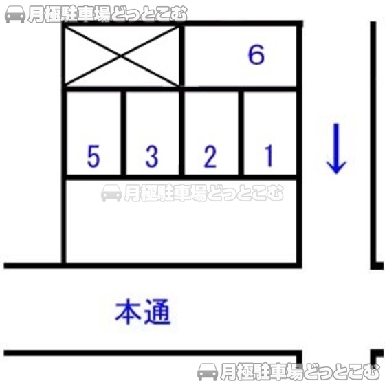 静岡市葵区本通5丁目5-1の月極駐車場1