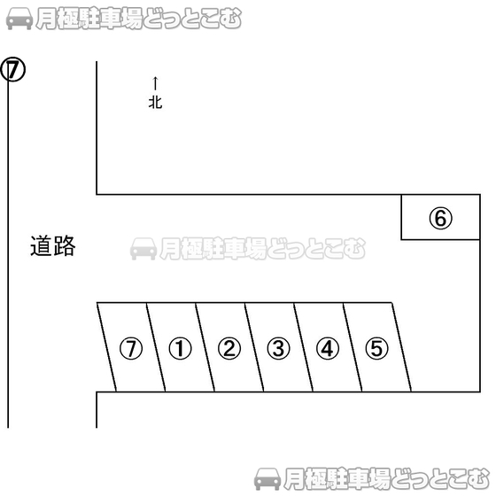 静岡市葵区新富町6丁目7-10・7-6の月極駐車場1