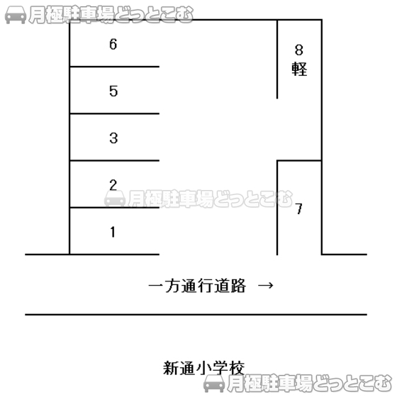 静岡市葵区駒形通2丁目3-18の月極駐車場1