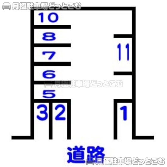 静岡市葵区川辺町2丁目1-28の月極駐車場1