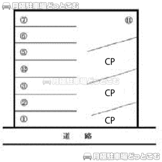 静岡市葵区鷹匠2丁目12-13の月極駐車場1