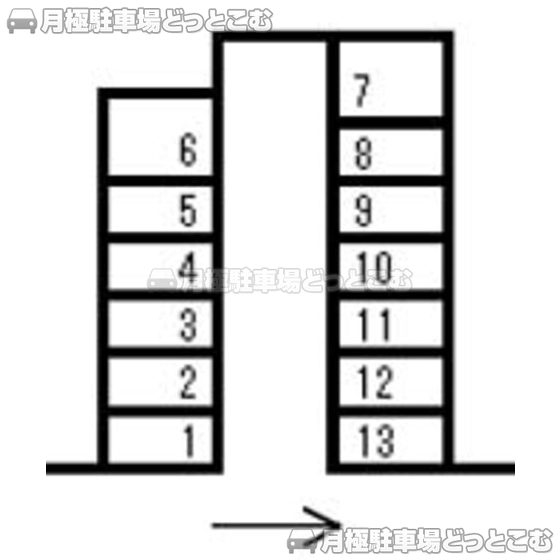 静岡市葵区田町5丁目42-3、41-1の月極駐車場1